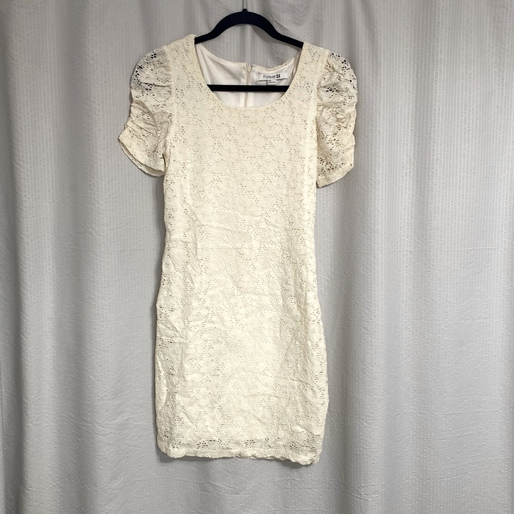 Cream Lace Dress